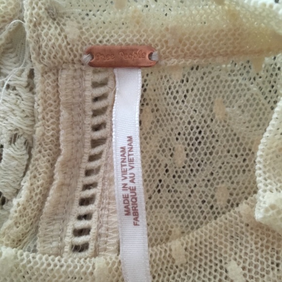 Free People Boho Lace Ivory Victorian Top XS 🌸 - Picture 4 of 5